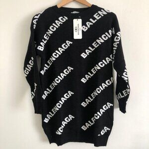 Women's wool and cotton long sleeve dress